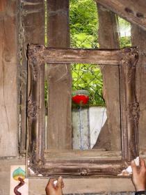 Rose hält sich im Rahmen